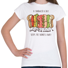 PRINTFASHION Szendvics rajongó - Női póló - Fehér női póló