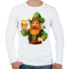 PRINTFASHION Szent Patrik - Férfi hosszú ujjú póló - Fehér férfi póló