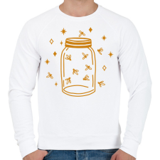 PRINTFASHION Szentjánosbogarak - Férfi pulóver - Fehér férfi pulóver, kardigán