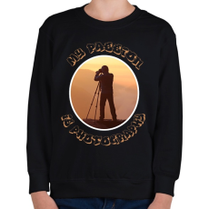 PRINTFASHION szenvedélyem a fényképezés - Gyerek pulóver - Fekete