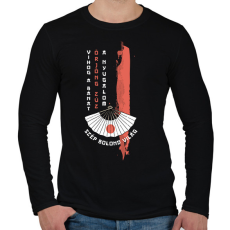 PRINTFASHION Szép bolond világ - Haiku - Férfi hosszú ujjú póló - Fekete