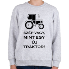 PRINTFASHION szep mint egy uj traktor - Gyerek pulóver - Sport szürke gyerek pulóver, kardigán