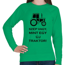 PRINTFASHION szep mint egy uj traktor - Női pulóver - Zöld női pulóver, kardigán