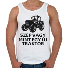 PRINTFASHION Szép vagy, mint egy új traktor. - Férfi atléta - Fehér
