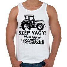 PRINTFASHION Szép vagy mint egy új traktor - Férfi atléta - Fehér atléta, trikó