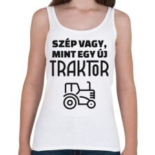 PRINTFASHION Szép vagy, mint egy új traktor - Női atléta - Fehér női trikó