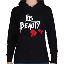 PRINTFASHION Szépség és a szörnyeteg - páros női - Női kapucnis pulóver - Fekete női pulóver, kardigán