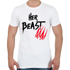 PRINTFASHION Szépség és szörnyeteg - páros férfi - Férfi póló - Fehér