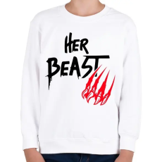 PRINTFASHION Szépség és szörnyeteg - páros férfi - Gyerek pulóver - Fehér