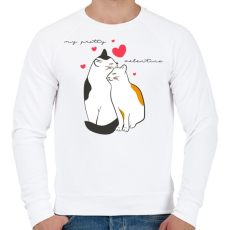 PRINTFASHION Szépseges valentinom - Férfi pulóver - Fehér