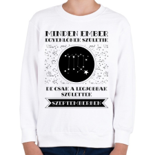 PRINTFASHION Szeptember: Szűz - Gyerek pulóver - Fehér gyerek pulóver, kardigán