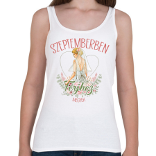 PRINTFASHION Szeptemberben férjhez megyek - Női atléta - Fehér női trikó