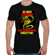 PRINTFASHION Szeptemberi Kobra - Férfi póló - Fekete férfi póló