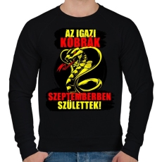 PRINTFASHION Szeptemberi Kobra - Férfi pulóver - Fekete
