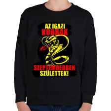 PRINTFASHION Szeptemberi Kobra - Gyerek pulóver - Fekete gyerek pulóver, kardigán