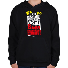 PRINTFASHION Szeptembertől Suli - Gyerek kapucnis pulóver - Fekete gyerek pulóver, kardigán