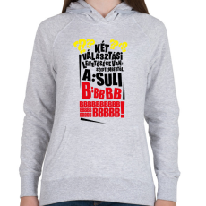 PRINTFASHION Szeptembertől Suli - Női kapucnis pulóver - Sport szürke
