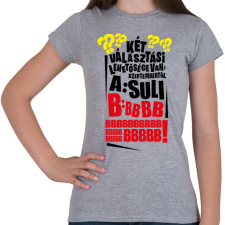 PRINTFASHION Szeptembertől Suli - Női póló - Sport szürke női póló