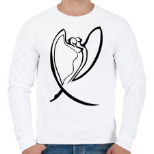 PRINTFASHION Szerelem1 - Férfi pulóver - Fehér férfi pulóver, kardigán