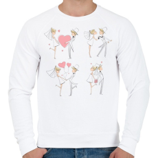 PRINTFASHION szerelem2 - Férfi pulóver - Fehér