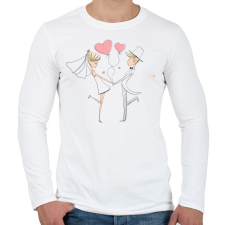 PRINTFASHION szerelem3 - Férfi hosszú ujjú póló - Fehér férfi póló