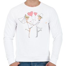 PRINTFASHION szerelem3 - Férfi pulóver - Fehér férfi pulóver, kardigán