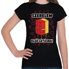 PRINTFASHION Szerelem első látásra - Női póló - Fekete