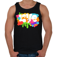 PRINTFASHION Szerelem és béke - Férfi atléta - Fekete