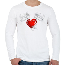 PRINTFASHION Szerelem - Férfi hosszú ujjú póló - Fehér férfi póló