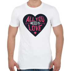 PRINTFASHION Szerelem - Férfi póló - Fehér