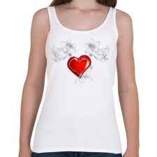 PRINTFASHION Szerelem - Női atléta - Fehér női trikó