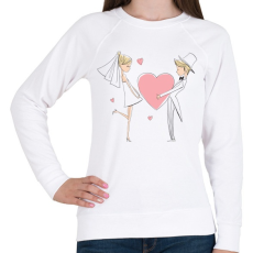 PRINTFASHION szerelem - Női pulóver - Fehér