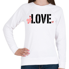PRINTFASHION Szerelem  - Női pulóver - Fehér női pulóver, kardigán