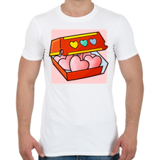 PRINTFASHION Szerelem nuggets - Férfi póló - Fehér férfi póló