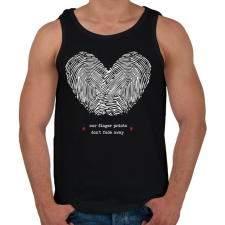 PRINTFASHION Szerelem pecsétje - Férfi atléta - Fekete atléta, trikó