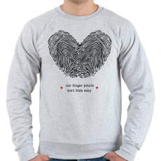 PRINTFASHION Szerelem pecsétje - Férfi pulóver - Sport szürke