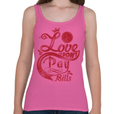 PRINTFASHION Szerelem számlára - Női atléta - Rózsaszín női trikó