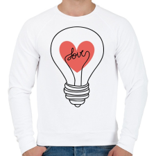 PRINTFASHION Szerelem villanykörte - Férfi pulóver - Fehér férfi pulóver, kardigán