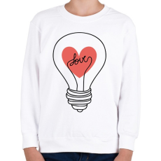 PRINTFASHION Szerelem villanykörte - Gyerek pulóver - Fehér