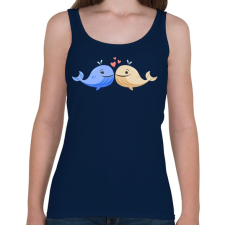 PRINTFASHION Szerelmes bálnak - Női atléta - Sötétkék női trikó