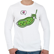 PRINTFASHION Szerelmes borsók - Férfi hosszú ujjú póló - Fehér férfi póló