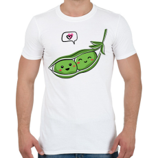 PRINTFASHION Szerelmes borsók - Férfi póló - Fehér