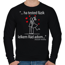 PRINTFASHION Szerelmes idézet Szerelmeseknek - Férfi pulóver - Fekete férfi pulóver, kardigán