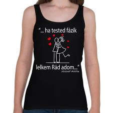 PRINTFASHION Szerelmes idézet Szerelmeseknek - Női atléta - Fekete női trikó