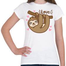 PRINTFASHION Szerelmes lajhár - Női póló - Fehér női póló