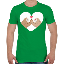 PRINTFASHION Szerelmes lajhárok - Férfi póló - Zöld férfi póló