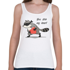 PRINTFASHION Szerelmes mosómedve - Női atléta - Fehér női trikó