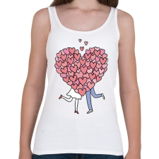PRINTFASHION Szerelmes pár - Női atléta - Fehér női trikó