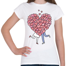 PRINTFASHION Szerelmes pár - Női póló - Fehér női póló