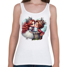 PRINTFASHION Szerelmes puszi - Női atléta - Fehér női trikó